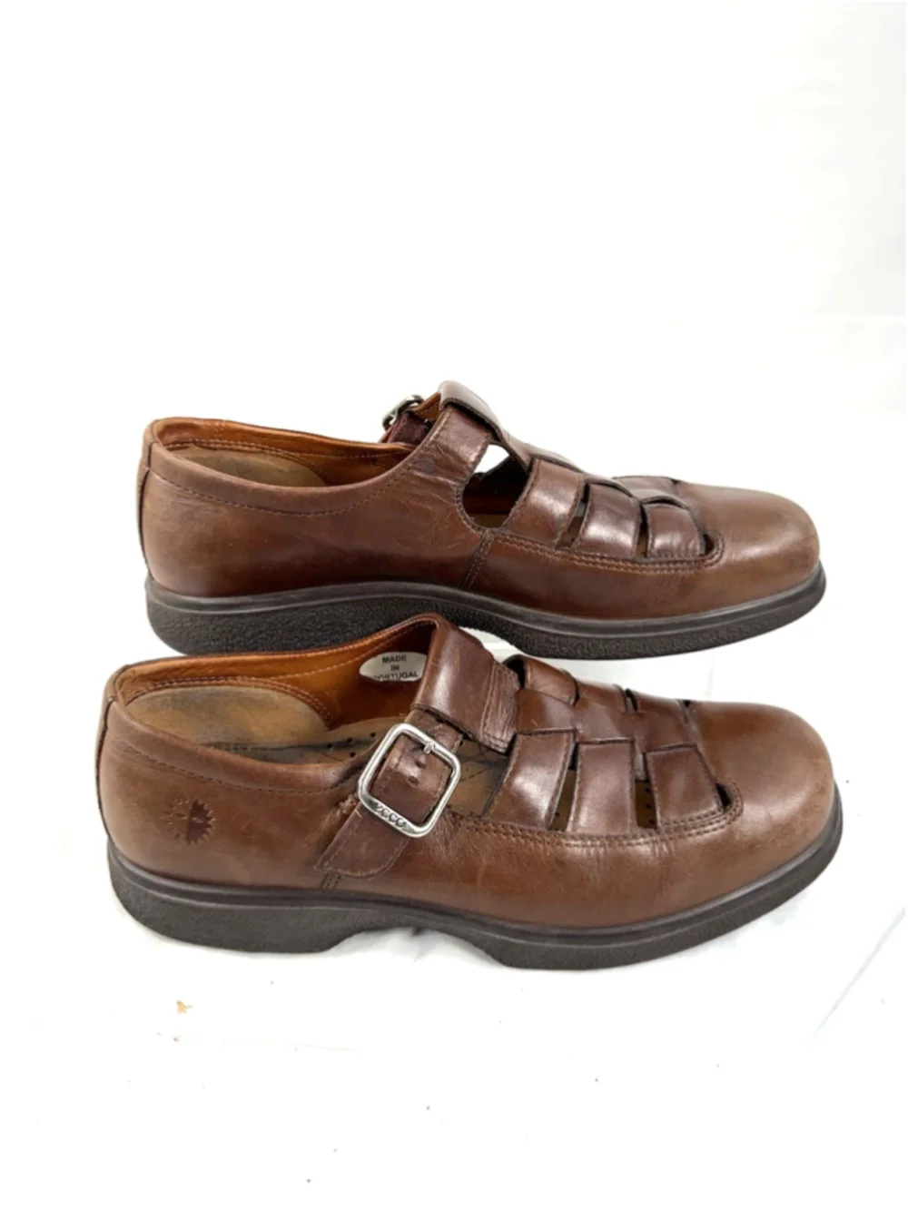 ECCO Women's Brown Leather Casual Shoes Sz 40